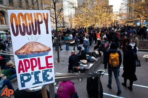 Occupy movements nationwide celebrate Thanksgiving