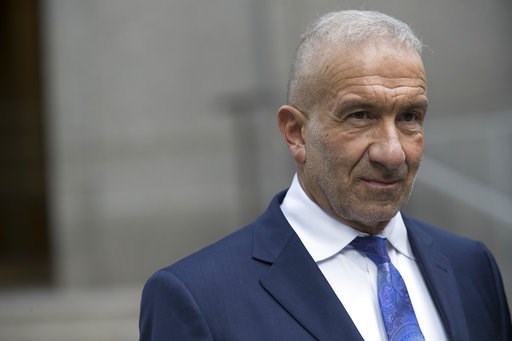 (AP Photo/Mary Altaffer). Alain Kaloyeros, a former president of the State University of New York's Polytechnic Institute, leaves Federal court where he is on trial on corruption charges, Wednesday, July 11, 2018, in New York. The case involves Kaloyer... (AP Photo/Mary Altaffer). Alain Kaloyeros, a former president of the State University of New York's Polytechnic Institute, leaves Federal court where he is on trial on corruption charges, Wednesday, July 11, 2018, in New York. The case involves Kaloyer...