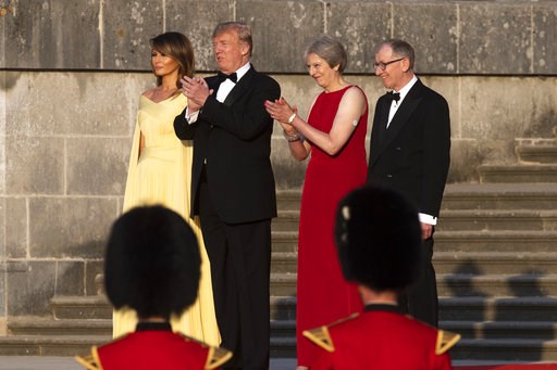 Protests, diplomatic backflips mark Trump's visit to England