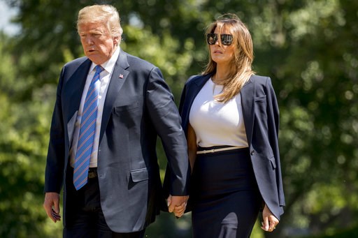 Melania Trump listens to students talk about online civility