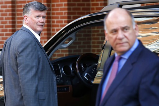 (AP Photo/Jacquelyn Martin). The defense team for Paul Manafort, including Kevin Downing, left, and Thomas Zehnle, right, arrive to attend federal court as the trial of the former Trump campaign chairman continues, in Alexandria, Va., Thursday, Aug. 9,... (AP Photo/Jacquelyn Martin). The defense team for Paul Manafort, including Kevin Downing, left, and Thomas Zehnle, right, arrive to attend federal court as the trial of the former Trump campaign chairman continues, in Alexandria, Va., Thursday, Aug. 9,...