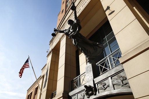 (AP Photo/Jacquelyn Martin). Federal court is seen as the trial of former Trump campaign chairman Paul Manafort continues, in Alexandria, Va., Thursday, Aug. 9, 2018. (AP Photo/Jacquelyn Martin). Federal court is seen as the trial of former Trump campaign chairman Paul Manafort continues, in Alexandria, Va., Thursday, Aug. 9, 2018.