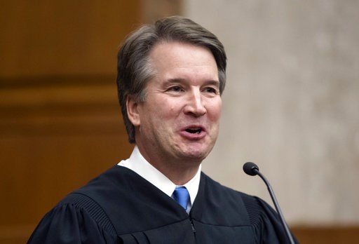 (AP Photo/J. Scott Applewhite). In this Aug. 7, 2018, photo. President Donald Trump's Supreme Court nominee, Judge Brett Kavanaugh, officiates at the swearing-in of Judge Britt Grant to take a seat on the U.S. Court of Appeals for the Eleventh Circuit ... (AP Photo/J. Scott Applewhite). In this Aug. 7, 2018, photo. President Donald Trump's Supreme Court nominee, Judge Brett Kavanaugh, officiates at the swearing-in of Judge Britt Grant to take a seat on the U.S. Court of Appeals for the Eleventh Circuit ...
