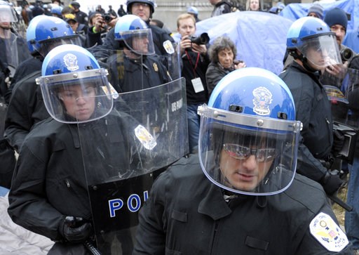 (AP Photo/Cliff Owen). FILE - In this Feb. 4, 2012 file photo, U.S. Park Police are seen working in riot gear in Washington. Government and police officials in the nation’s capital say they are confident the city can manage to host this weekend’s plan... (AP Photo/Cliff Owen). FILE - In this Feb. 4, 2012 file photo, U.S. Park Police are seen working in riot gear in Washington. Government and police officials in the nation’s capital say they are confident the city can manage to host this weekend’s plan...