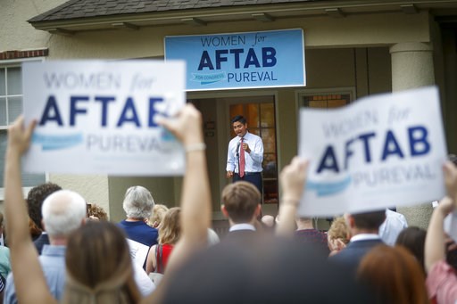 (AP Photo/John Minchillo, File). In this June 13, 2018, file photo, Hamilton County Clerk of Courts Aftab Pureval speaks during the "Women for Aftab" advocacy group kickoff event in support of Pureval's 1st House District challenge to veteran Republica... (AP Photo/John Minchillo, File). In this June 13, 2018, file photo, Hamilton County Clerk of Courts Aftab Pureval speaks during the "Women for Aftab" advocacy group kickoff event in support of Pureval's 1st House District challenge to veteran Republica...