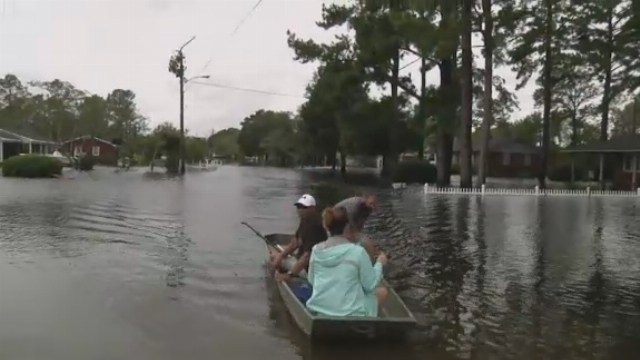 The Latest: Florence weakens to depression, flood risk rises