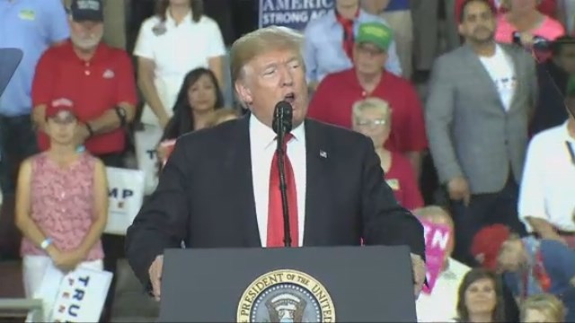 Trump campaigns in Pennsylvania as hurricane pounds Florida