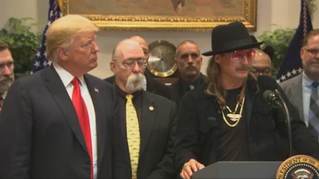 Kid Rock comes to White House as Trump signs royalty bill