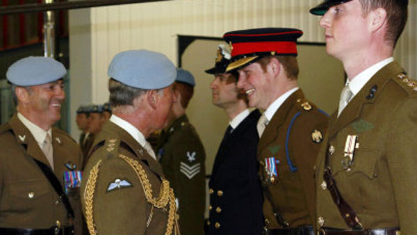 prince harry father. Prince Harry receives his