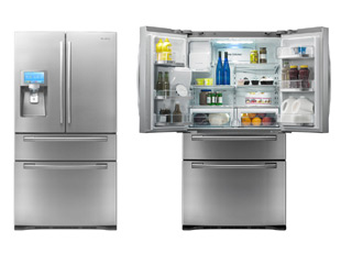Samsung 4-door LCD refrigerator with apps (image courtesy of Digital Trends) Samsung 4-door LCD refrigerator with apps (image courtesy of Digital Trends)