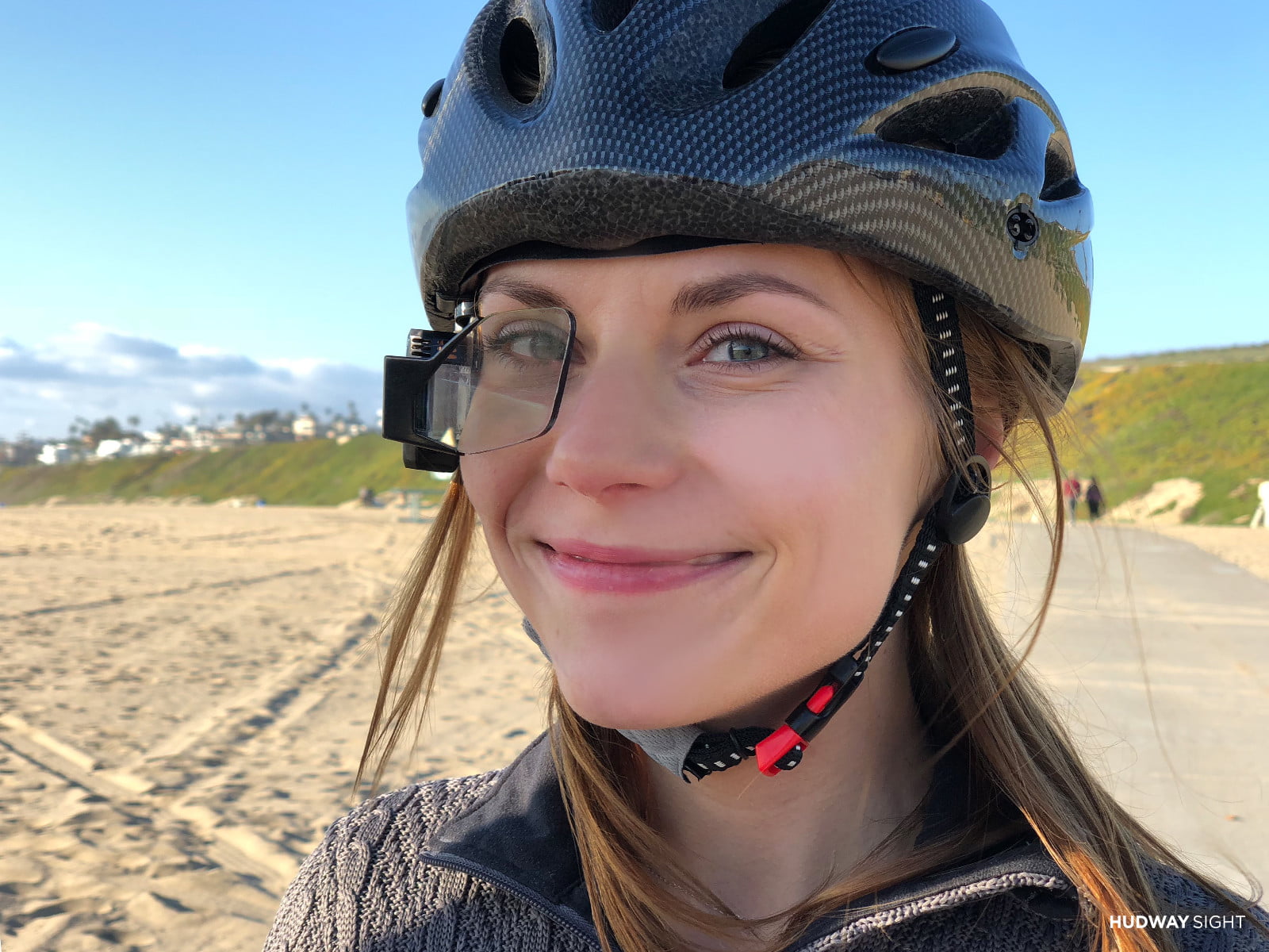 Mount this head-up display to your helmet to project any phone app