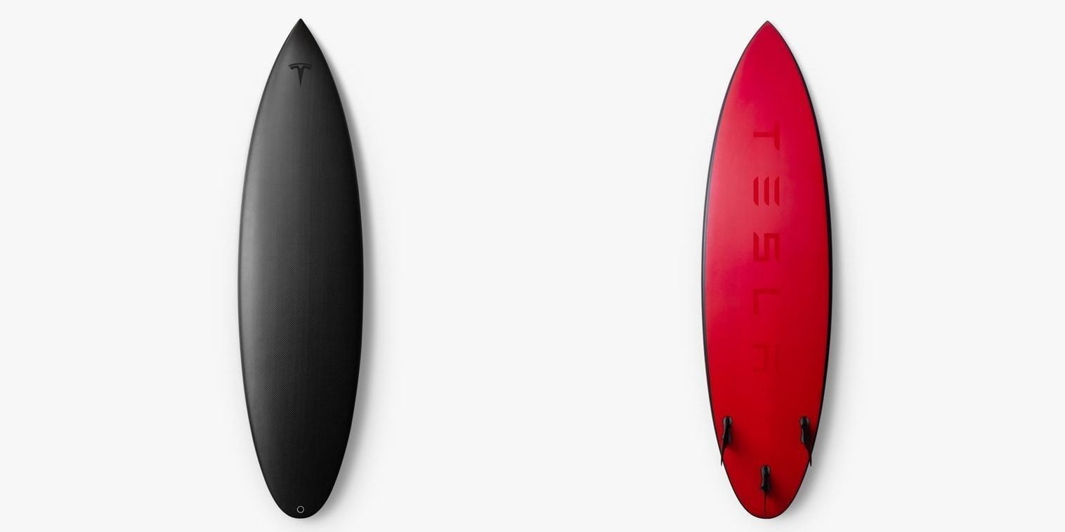 Tesla launches limited-edition surfboards