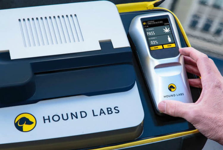 Smoke up or bottoms up, this dual purpose pot and booze breathalyzer can tell