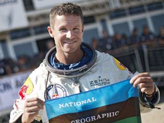 Felix Baumgartner. (©PRNewsFoto/National Geographic Channels) Felix Baumgartner. (©PRNewsFoto/National Geographic Channels)