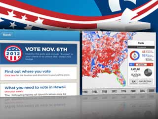 Pictured above: Foursquare’s I Voted app, left, and Electionary. (Image courtesy of Digital Trends) Pictured above: Foursquare’s I Voted app, left, and Electionary. (Image courtesy of Digital Trends)