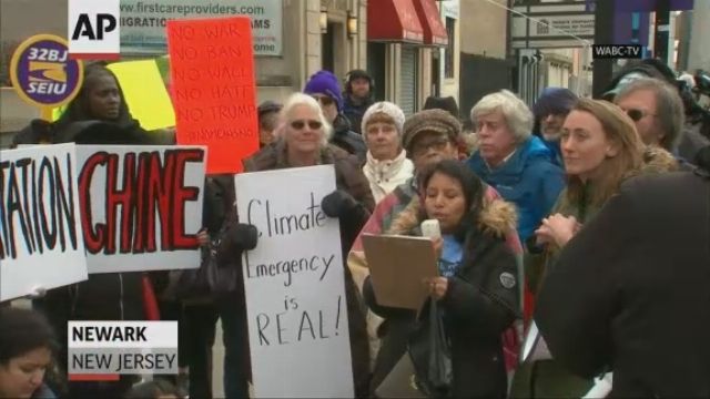 Protests slam Trump's emergency declaration for border wall