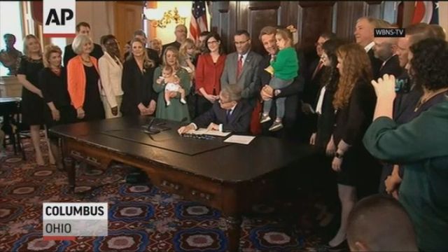 Ohio governor signs ban on abortion after 1st heartbeat