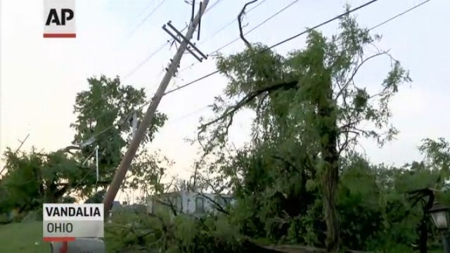 The Latest: Man killed, dozens injured by Midwest storms