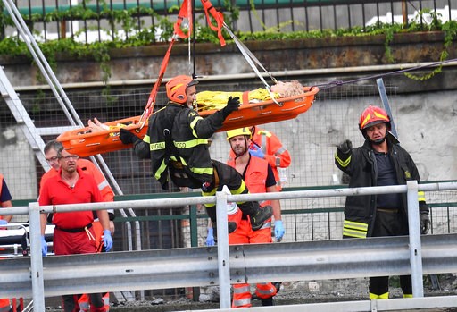 Genoa bridge collapse kills 39, forces hundreds from homes