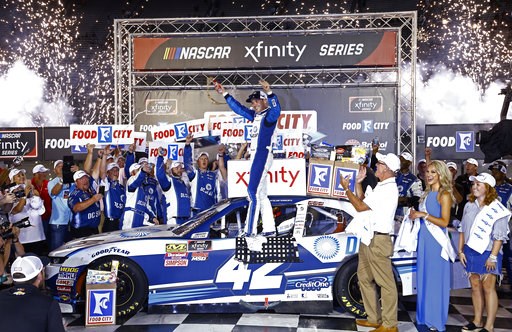 The Latest: Kurt Busch wins Bristol for 6th victory