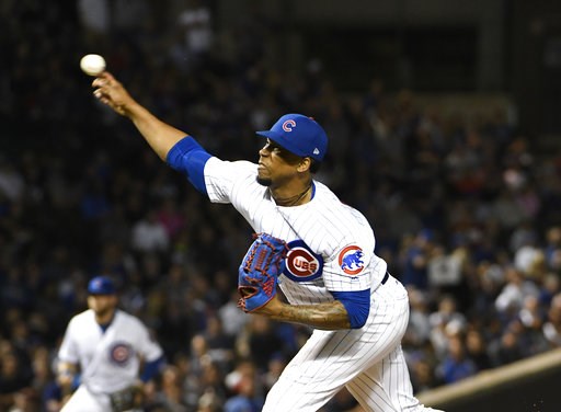 (AP Photo/David Banks). Chicago Cubs relief pitcher Pedro Strop (46) throws the ball against the Milwaukee Brewers during the ninth inning of a baseball game, Tuesday, Sept. 11, 2018, in Chicago. The Cubs won 3-0. (AP Photo/David Banks). Chicago Cubs relief pitcher Pedro Strop (46) throws the ball against the Milwaukee Brewers during the ninth inning of a baseball game, Tuesday, Sept. 11, 2018, in Chicago. The Cubs won 3-0.