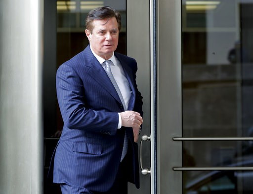 (AP Photo/Pablo Martinez Monsivais). FILE - In this Feb. 14, 2018 file photo, Paul Manafort, President Donald Trump's former campaign chairman, leaves the federal courthouse in Washington. A status hearing was scheduled Friday for Manafort amid reports... (AP Photo/Pablo Martinez Monsivais). FILE - In this Feb. 14, 2018 file photo, Paul Manafort, President Donald Trump's former campaign chairman, leaves the federal courthouse in Washington. A status hearing was scheduled Friday for Manafort amid reports...