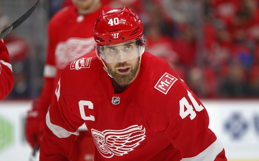 (AP Photo/Paul Sancya). In this Jan. 20, 2018 photo, Detroit Red Wings' Henrik Zetterberg plays against the Carolina Hurricanes in the first period of an NHL hockey game in Detroit. A degenerative back issue is causing the 37-year-old Zetterberg to sto... (AP Photo/Paul Sancya). In this Jan. 20, 2018 photo, Detroit Red Wings' Henrik Zetterberg plays against the Carolina Hurricanes in the first period of an NHL hockey game in Detroit. A degenerative back issue is causing the 37-year-old Zetterberg to sto...