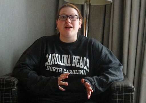 (AP Photo/Wayne Parry). Jennifer Liebelt of Wilmington, N.C. sits in her room at the Ocean Resort Casino in Atlantic City N.J. on Friday Sept. 14, 2018. Liebelt was one of hundreds of people fleeing Hurricane Florence who accepted the casino's offer of... (AP Photo/Wayne Parry). Jennifer Liebelt of Wilmington, N.C. sits in her room at the Ocean Resort Casino in Atlantic City N.J. on Friday Sept. 14, 2018. Liebelt was one of hundreds of people fleeing Hurricane Florence who accepted the casino's offer of...