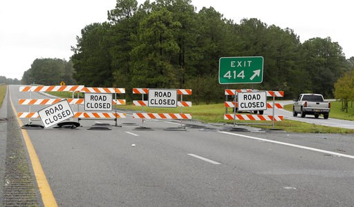 Road access cut off to N. Carolina city after Florence