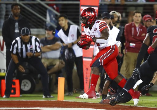 (AP Photo/Ben Margot). Utah's Zack Moss (2) runs for a touchdown against Stanford during the first half of an NCAA college football game Saturday, Oct. 6, 2018, in Stanford, Calif. (AP Photo/Ben Margot). Utah's Zack Moss (2) runs for a touchdown against Stanford during the first half of an NCAA college football game Saturday, Oct. 6, 2018, in Stanford, Calif.