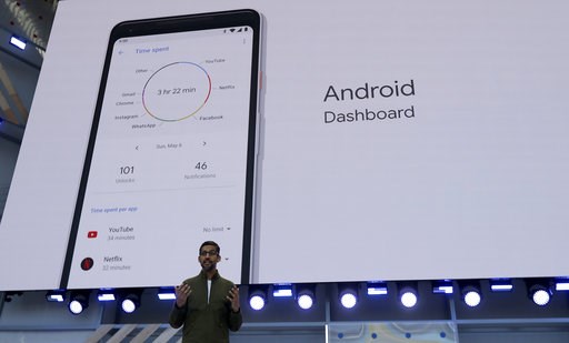 (AP Photo/Jeff Chiu, File). In this Tuesday, May 8, 2018 file photo, Google CEO Sundar Pichai speaks at the Google I/O conference in Mountain View, Calif. Google is expected to introduce two new smartphones in its relentless push to increase the usage ... (AP Photo/Jeff Chiu, File). In this Tuesday, May 8, 2018 file photo, Google CEO Sundar Pichai speaks at the Google I/O conference in Mountain View, Calif. Google is expected to introduce two new smartphones in its relentless push to increase the usage ...