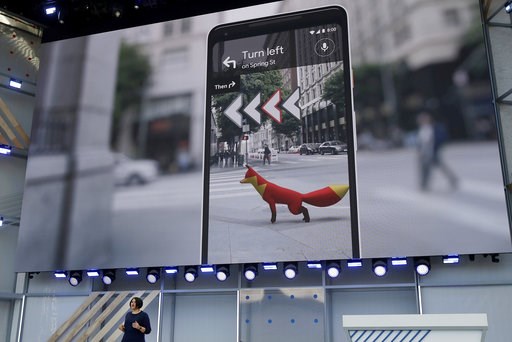 (AP Photo/Jeff Chiu, File). FILE - In this May 8, 2018 file photo, Google's Aparna Chennapragada speaks at the Google I/O conference in Mountain View, Calif. Google is expected to introduce two new smartphones in its relentless push to increase the usa... (AP Photo/Jeff Chiu, File). FILE - In this May 8, 2018 file photo, Google's Aparna Chennapragada speaks at the Google I/O conference in Mountain View, Calif. Google is expected to introduce two new smartphones in its relentless push to increase the usa...