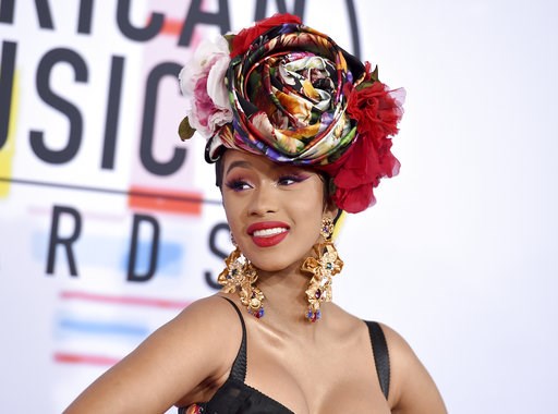 (Photo by Jordan Strauss/Invision/AP). Cardi B arrives at the American Music Awards on Tuesday, Oct. 9, 2018, at the Microsoft Theater in Los Angeles. (Photo by Jordan Strauss/Invision/AP). Cardi B arrives at the American Music Awards on Tuesday, Oct. 9, 2018, at the Microsoft Theater in Los Angeles.