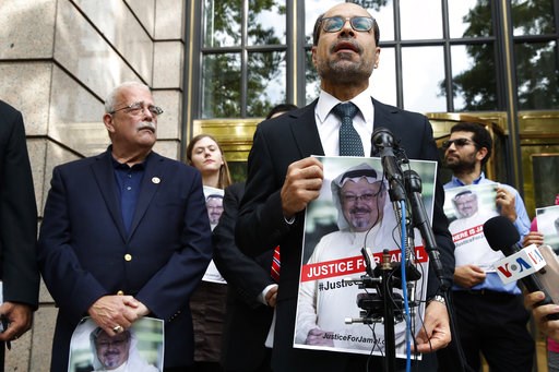 (AP Photo/Jacquelyn Martin). Nihad Awad, right, executive director for the Council on American-Islamic Relations (CAIR), a Muslim civil rights and advocacy organization, speaks during a news conference with Rep. Gerry Connolly, D-Va., left, asking for ... (AP Photo/Jacquelyn Martin). Nihad Awad, right, executive director for the Council on American-Islamic Relations (CAIR), a Muslim civil rights and advocacy organization, speaks during a news conference with Rep. Gerry Connolly, D-Va., left, asking for ...