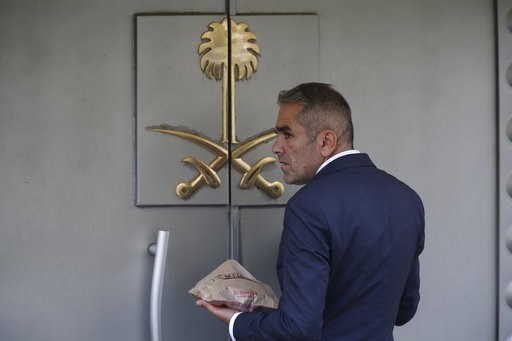 (AP Photo/Lefteris Pitarakis). A security guard waits to enter Saudi Arabia's consulate in Istanbul, Wednesday, Oct. 10, 2018. Turkish officials have said they believe Saudi writer and government critic Jamal Khashoggi, was killed inside the consulate ... (AP Photo/Lefteris Pitarakis). A security guard waits to enter Saudi Arabia's consulate in Istanbul, Wednesday, Oct. 10, 2018. Turkish officials have said they believe Saudi writer and government critic Jamal Khashoggi, was killed inside the consulate ...