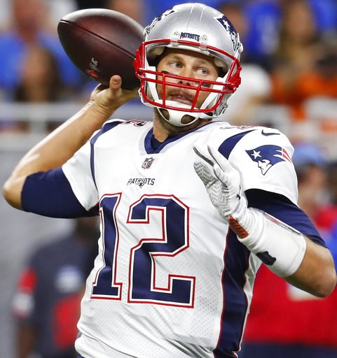 (AP Photo/Paul Sancya, File). FILE - In this Sept. 23, 2018, file photo, New England Patriots quarterback Tom Brady throws during the first half of an NFL football game against the Detroit Lions, in Detroit. Brady, who will retire as possibly the best ... (AP Photo/Paul Sancya, File). FILE - In this Sept. 23, 2018, file photo, New England Patriots quarterback Tom Brady throws during the first half of an NFL football game against the Detroit Lions, in Detroit. Brady, who will retire as possibly the best ...
