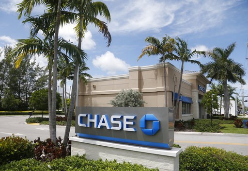 (AP Photo/Wilfredo Lee, File). FILE - This Aug. 17, 2016, file photo, shows a Chase bank branch in North Miami Beach, Fla. JPMorgan Chase & Co. reports earnings Friday, Oct. 12, 2018. (AP Photo/Wilfredo Lee, File). FILE - This Aug. 17, 2016, file photo, shows a Chase bank branch in North Miami Beach, Fla. JPMorgan Chase & Co. reports earnings Friday, Oct. 12, 2018.