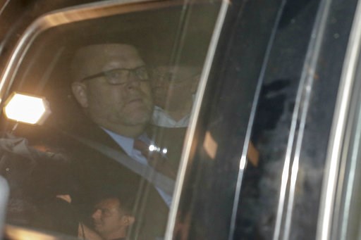 (AP Photo/Emrah Gurel). Pastor Andrew Brunson, rear, and U.S. Charge d'Affaires Jeffrey Hovenier sit inside a car as they head for the airport after his release following his trial in Izmir, Turkey, Friday, Oct. 12, 2018, A Turkish court on Friday conv... (AP Photo/Emrah Gurel). Pastor Andrew Brunson, rear, and U.S. Charge d'Affaires Jeffrey Hovenier sit inside a car as they head for the airport after his release following his trial in Izmir, Turkey, Friday, Oct. 12, 2018, A Turkish court on Friday conv...