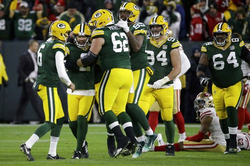 Crosby hits FG as time expires, Packers beat 49ers 33-30