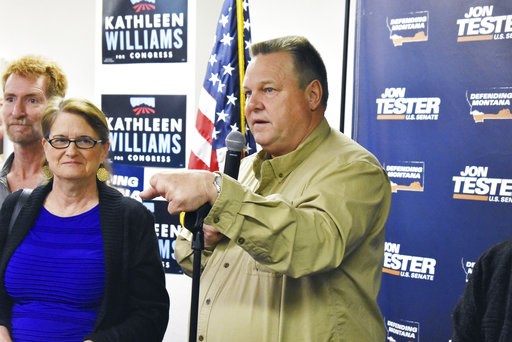 (AP Photo/Matthew Brown,File). FILE - In this Oct. 26, 2018 file photo Montana Democratic Sen. Jon Tester talks with supporters at a campaign rally at the Billings Education Association headquarters in Billings, Mont. Tester has sought to distance hims... (AP Photo/Matthew Brown,File). FILE - In this Oct. 26, 2018 file photo Montana Democratic Sen. Jon Tester talks with supporters at a campaign rally at the Billings Education Association headquarters in Billings, Mont. Tester has sought to distance hims...