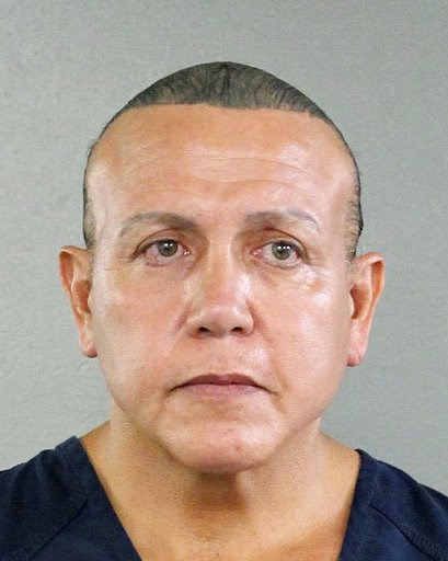 (Broward County Sheriff's Office via AP, File). FILE - This Aug. 30, 2015, file photo released by the Broward County Sheriff's office shows Cesar Sayoc in Miami. Pipe bomb suspect Sayoc is making his first court appearance in New York on Tuesday, Nov. ... (Broward County Sheriff's Office via AP, File). FILE - This Aug. 30, 2015, file photo released by the Broward County Sheriff's office shows Cesar Sayoc in Miami. Pipe bomb suspect Sayoc is making his first court appearance in New York on Tuesday, Nov. ...