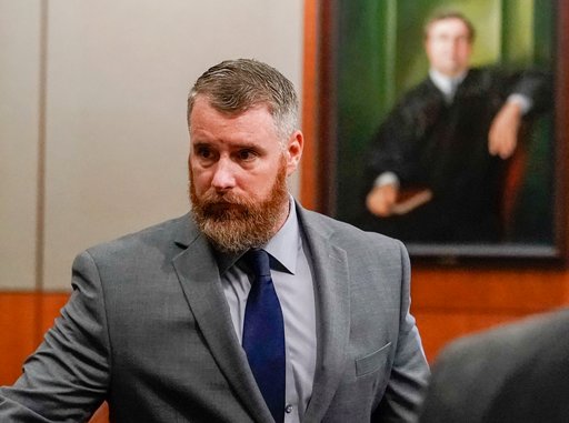( Melissa Phillip/Houston Chronicle via AP, Pool, File). FILE - In this June 13, 2018, file photo, Terry Thompson, accused of fatally choking John Hernandez, is shown in court in Houston. A jury on Monday, Nov. 5, convicted Thompson, the husband of a f... ( Melissa Phillip/Houston Chronicle via AP, Pool, File). FILE - In this June 13, 2018, file photo, Terry Thompson, accused of fatally choking John Hernandez, is shown in court in Houston. A jury on Monday, Nov. 5, convicted Thompson, the husband of a f...
