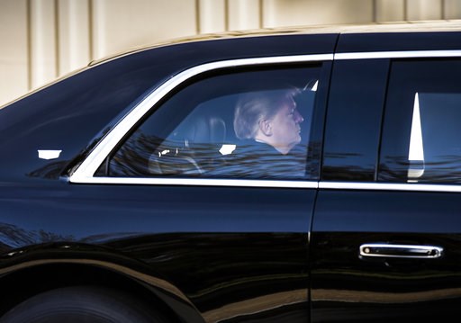 (AP Photo/J. Scott Applewhite). President Donald Trump arrives for a ceremony for new Associate Justice Brett Kavanaugh at the Supreme Court, in Washington, Thursday, Nov. 8, 2018. (AP Photo/J. Scott Applewhite). President Donald Trump arrives for a ceremony for new Associate Justice Brett Kavanaugh at the Supreme Court, in Washington, Thursday, Nov. 8, 2018.