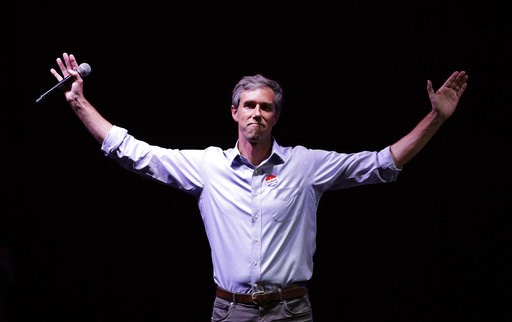 (AP Photo/Eric Gay, File). FILE - In this Nov. 6, 2018, file photo, Rep. Beto O'Rourke, D-Texas, the 2018 Democratic Candidate for U.S. Senate in Texas, makes his concession speech at his election night party in El Paso, Texas. O'Rourke didn't turn Tex... (AP Photo/Eric Gay, File). FILE - In this Nov. 6, 2018, file photo, Rep. Beto O'Rourke, D-Texas, the 2018 Democratic Candidate for U.S. Senate in Texas, makes his concession speech at his election night party in El Paso, Texas. O'Rourke didn't turn Tex...
