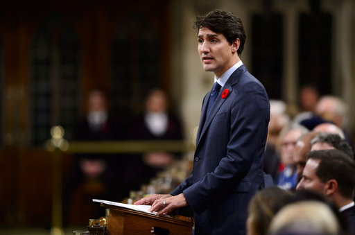 (Sean Kilpatrick/The Canadian Press via AP). Canadian Prime Minister Justin Trudeau delivers a formal apology on behalf of his nation for turning away a ship full of Jewish refugees trying to flee Nazi Germany in 1939 in the House of Commons on Parliam... (Sean Kilpatrick/The Canadian Press via AP). Canadian Prime Minister Justin Trudeau delivers a formal apology on behalf of his nation for turning away a ship full of Jewish refugees trying to flee Nazi Germany in 1939 in the House of Commons on Parliam...