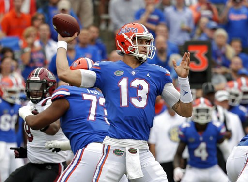 Franks quiets home crowd, Florida beats South Carolina 35-31