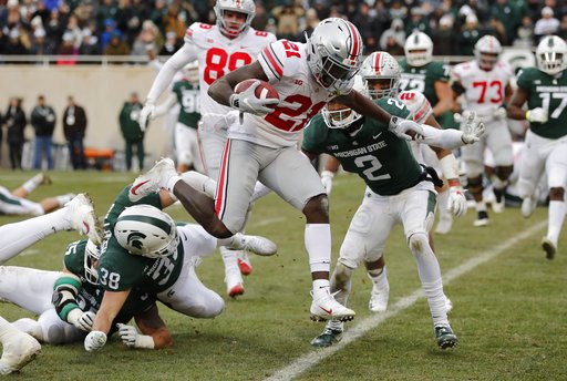 No. 8 Ohio State pins No. 24 Michigan State back, 26-6