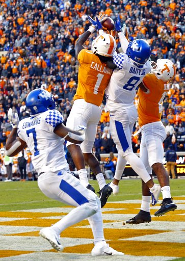 Vols continue home mastery of No. 12 Kentucky with 24-7 win