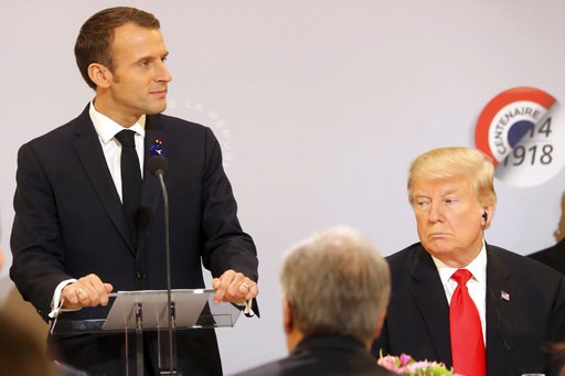 French president requests respect following Trump's tweets