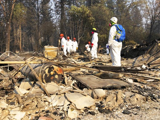 The Latest: California wildfire missing list rises to 870